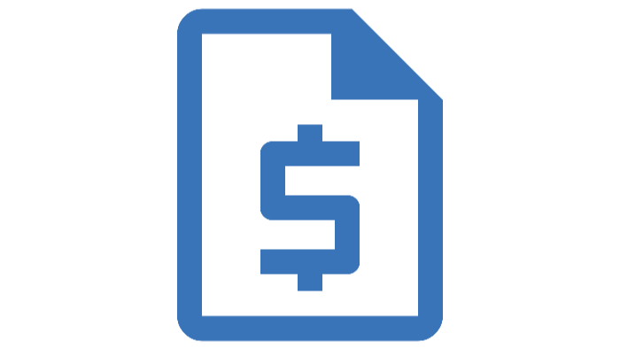 Dollarzeichen auf Papier Icon, symbolisch für Rechnungen