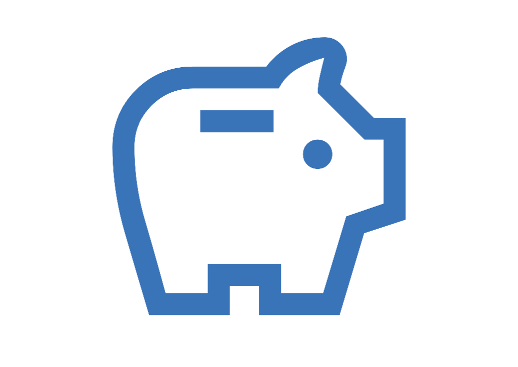 blaues Sparschwein Symbol, stellvertretend für das Thema Betriebliche Altersvorsorge 
